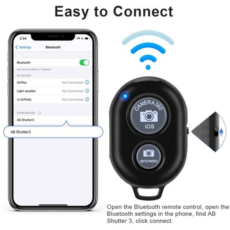 Mini Selfie Bluetooth Remote Shutter For All Smart Phones